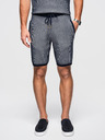Ombre Clothing Pánske pletené šortky s nastaviteľným pásom - tmavo modré V3 OM-SRCS-0202 Ombre Clothing