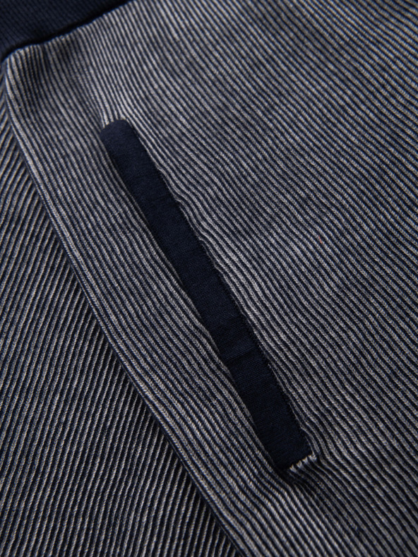 Ombre Clothing Pánske pletené šortky s nastaviteľným pásom - tmavo modré V3 OM-SRCS-0202 Ombre Clothing