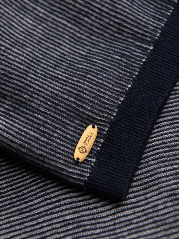 Ombre Clothing Pánske pletené šortky s nastaviteľným pásom - tmavo modré V3 OM-SRCS-0202 Ombre Clothing