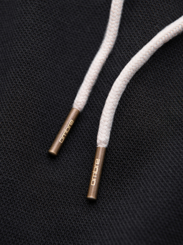 Ombre Clothing Pánske štruktúrované šortky REGULAR FIT - čierne V2 OM-SRSK-0124 Ombre Clothing