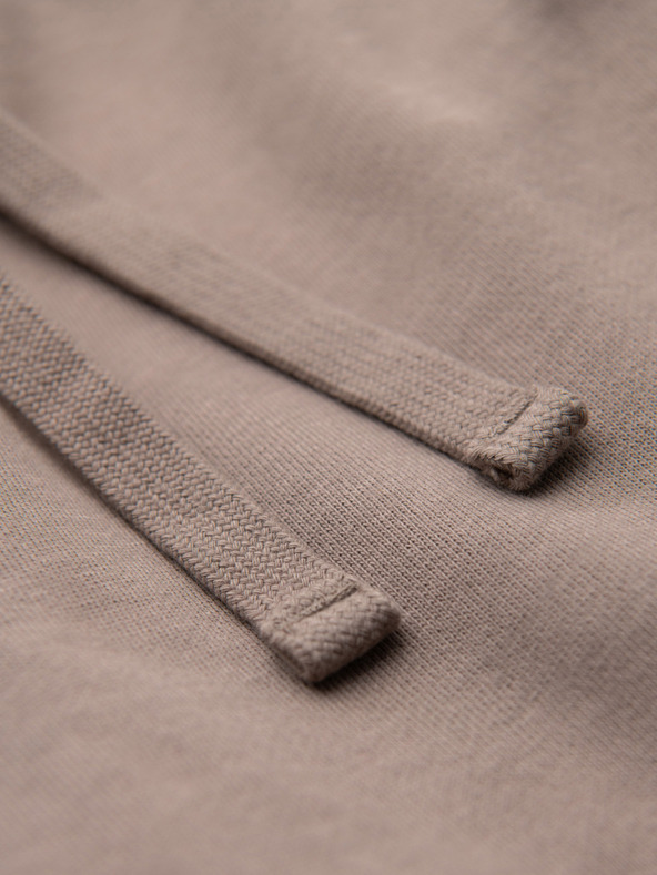 Ombre Clothing Pánske šortky REGULAR FIT z francúzskeho froté úpletu - tmavo béžové V2 OM-SRSK-0196 Ombre Clothing