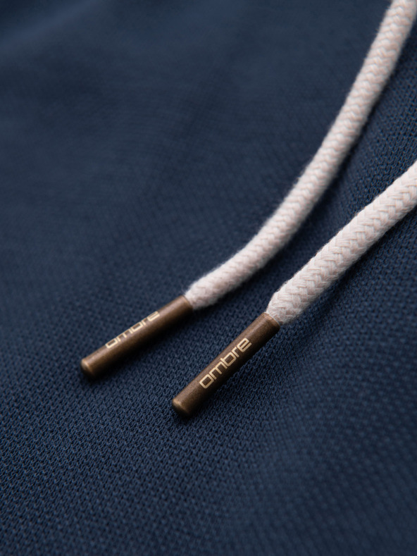 Ombre Clothing Pánske štruktúrované šortky REGULAR FIT - tmavo modré V3 OM-SRSK-0124 Ombre Clothing