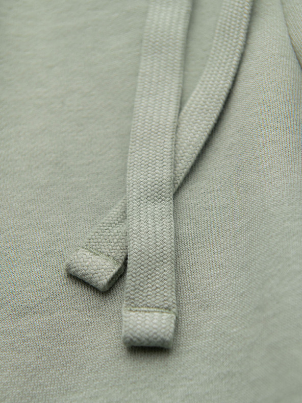 Ombre Clothing Pánske šortky REGULAR FIT z francúzskeho froté úpletu - pastelovo zelené V3 OM-SRSK-0196 Ombre Clothing