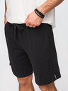 Ombre Clothing Pánske šortky REGULAR FIT z francúzskeho froté úpletu - čierne V4 OM-SRSK-0196 Ombre Clothing