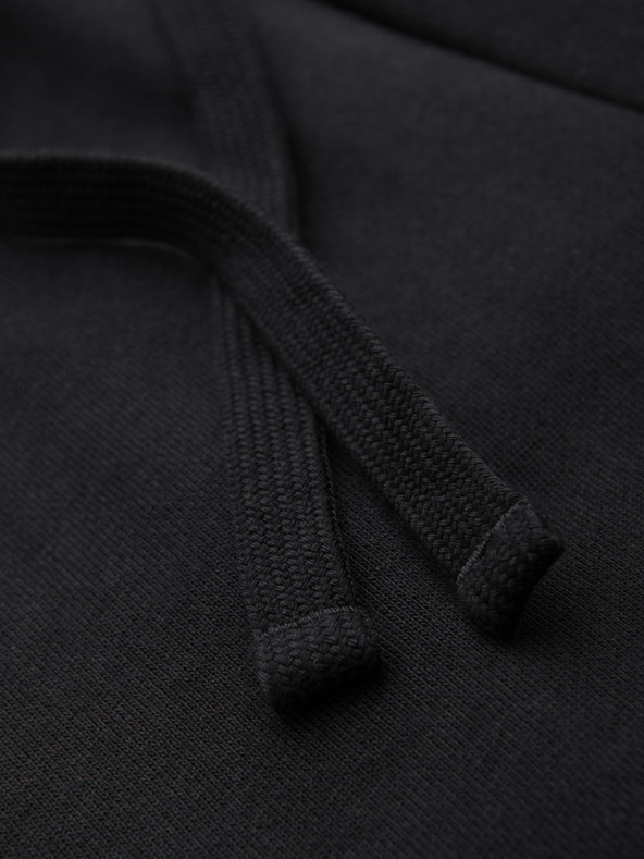 Ombre Clothing Pánske šortky REGULAR FIT z francúzskeho froté úpletu - čierne V4 OM-SRSK-0196 Ombre Clothing