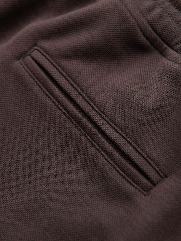 Ombre Clothing Pánske štruktúrované šortky REGULAR FIT - hnedé V5 OM-SRSK-0124 Ombre Clothing