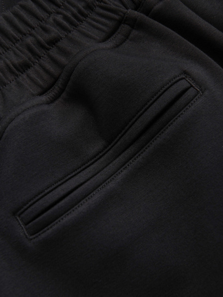 Ombre Clothing Pánske šortky REGULAR FIT z hladkého úpletu - čierne V1 OM-SRBC-0153 Ombre Clothing