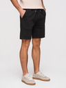 Ombre Clothing Pánske šortky REGULAR FIT z hladkého úpletu - čierne V1 OM-SRBC-0153 Ombre Clothing