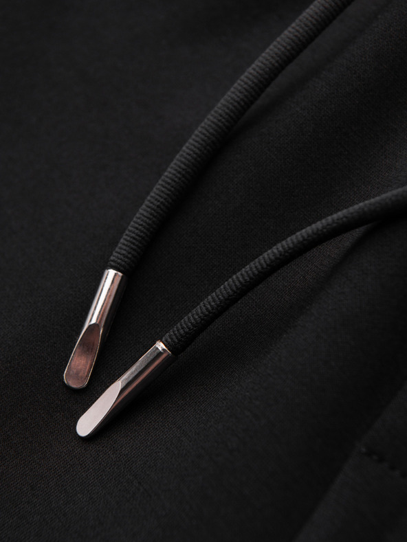 Ombre Clothing Pánske šortky REGULAR FIT z hladkého úpletu - čierne V1 OM-SRBC-0153 Ombre Clothing