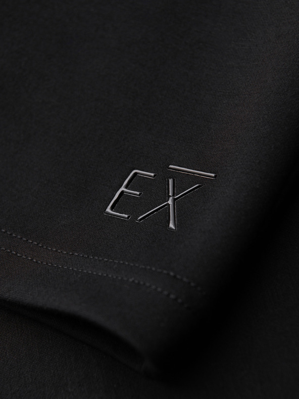 Ombre Clothing Pánske šortky REGULAR FIT z hladkého úpletu - čierne V1 OM-SRBC-0153 Ombre Clothing