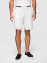 Ombre Clothing Pánske viskózové štruktúrované šortky REGULAR - biele V1 OM-SRCS-0203 Ombre Clothing