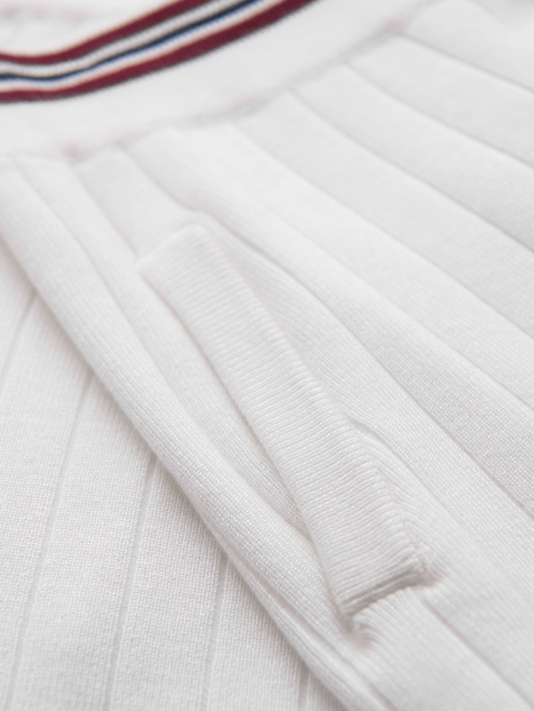 Ombre Clothing Pánske viskózové štruktúrované šortky REGULAR - biele V1 OM-SRCS-0203 Ombre Clothing