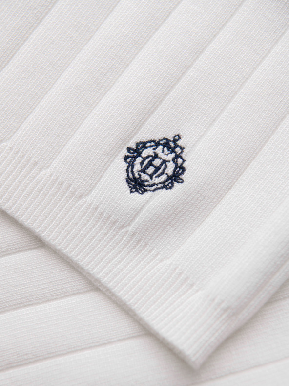 Ombre Clothing Pánske viskózové štruktúrované šortky REGULAR - biele V1 OM-SRCS-0203 Ombre Clothing