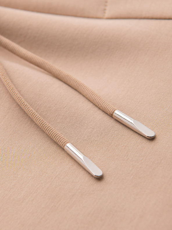 Ombre Clothing Pánske šortky REGULAR FIT z hladkého úpletu - béžové V3 OM-SRBC-0153 Ombre Clothing