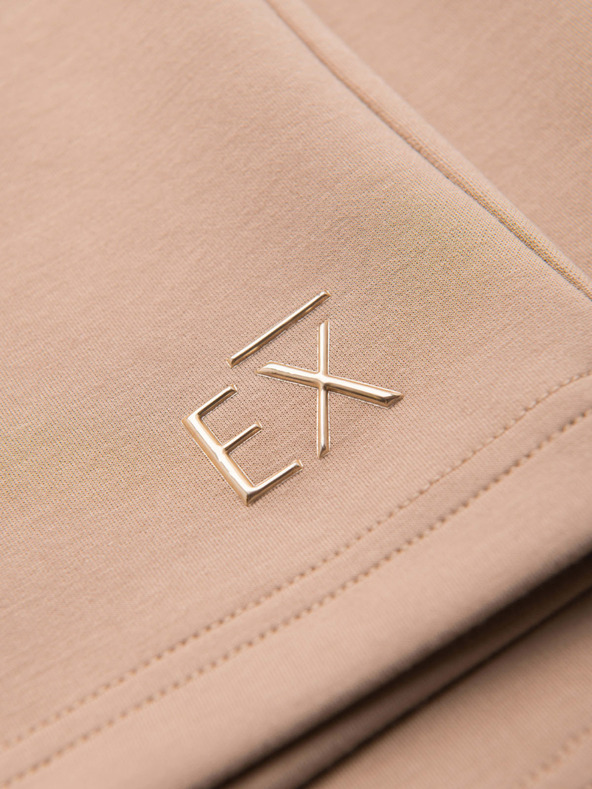 Ombre Clothing Pánske šortky REGULAR FIT z hladkého úpletu - béžové V3 OM-SRBC-0153 Ombre Clothing