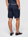 Ombre Clothing Pánske štruktúrované viskózové šortky REGULAR - tmavo modré V2 OM-SRCS-0203 Ombre Clothing