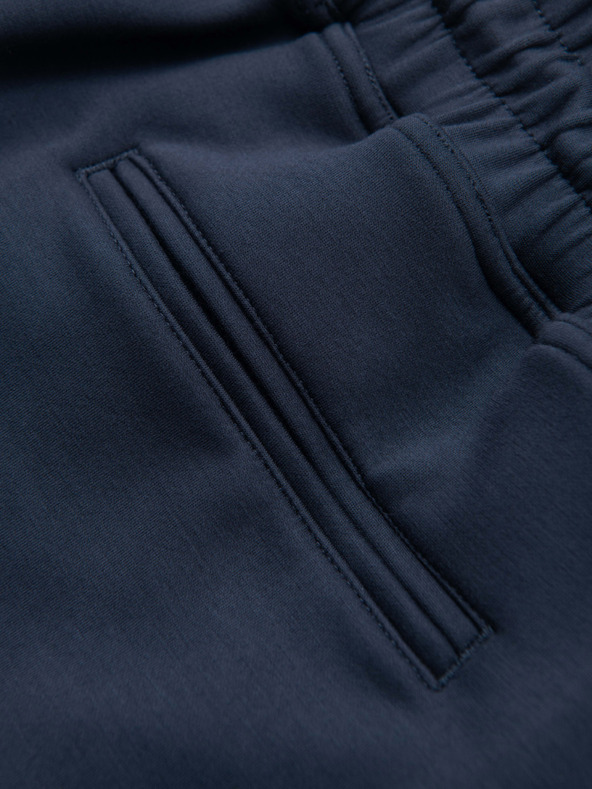 Ombre Clothing Pánske šortky z hladkého úpletu REGULAR FIT - tmavo modré V4 OM-SRBC-0153 Ombre Clothing