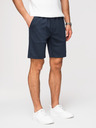 Ombre Clothing Pánske šortky z hladkého úpletu REGULAR FIT - tmavo modré V4 OM-SRBC-0153 Ombre Clothing