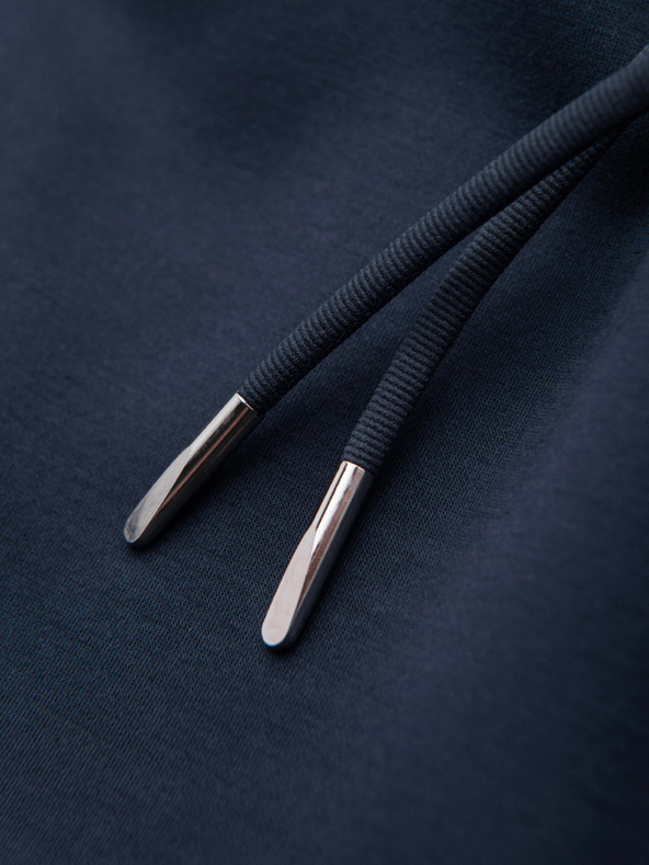 Ombre Clothing Pánske šortky z hladkého úpletu REGULAR FIT - tmavo modré V4 OM-SRBC-0153 Ombre Clothing