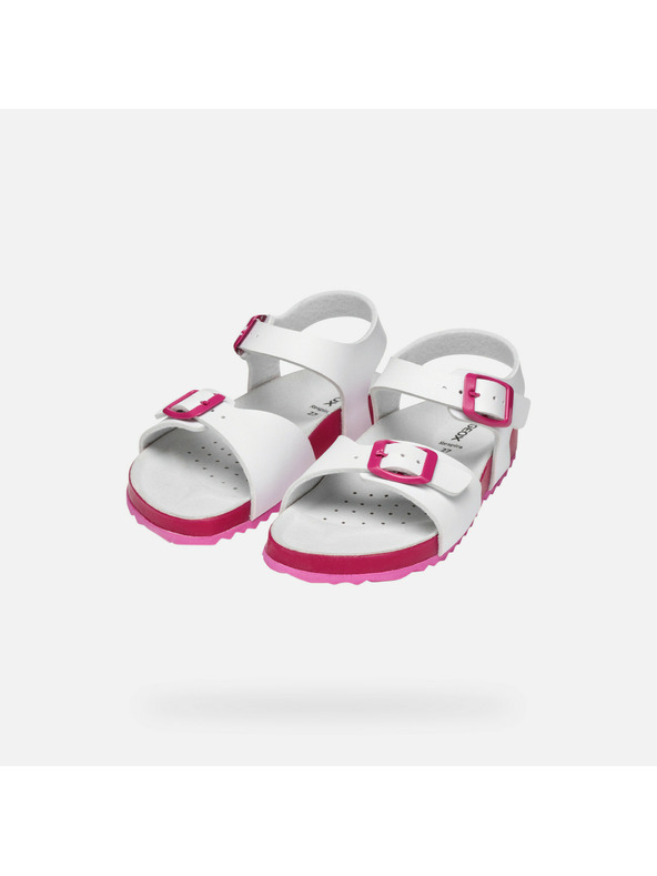 Geox Biele dievčenské sandále Geox Adriel