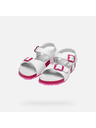 Geox Biele dievčenské sandále Geox Adriel