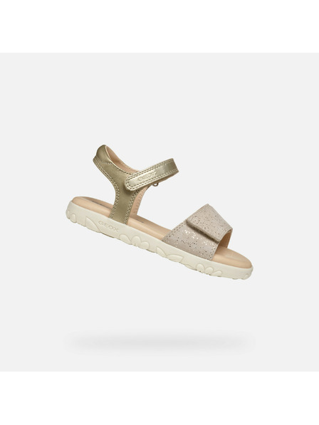 Geox Zlaté dievčenské sandále Geox Sandal Haiti