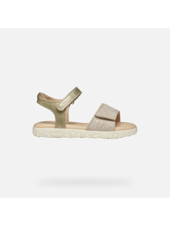 Geox Zlaté dievčenské sandále Geox Sandal Haiti