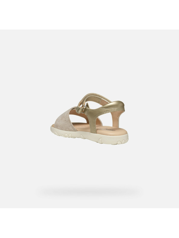 Geox Zlaté dievčenské sandále Geox Sandal Haiti