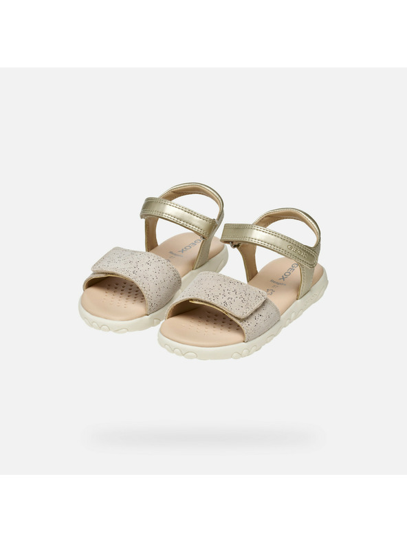 Geox Zlaté dievčenské sandále Geox Sandal Haiti