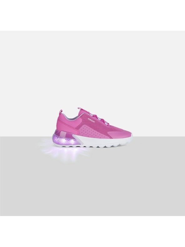 Geox Růžové dievčenské tenisky Geox Activart illuminus