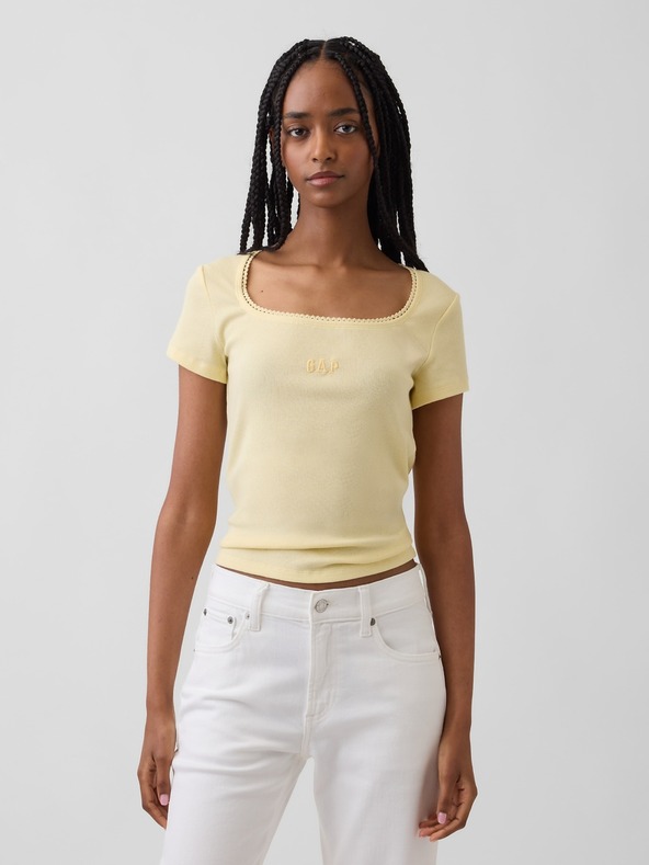 GAP Rebrované tričko s logom GAP