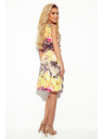 numoco Lichotivé šaty so žltou leopardou potlačou Numoco VICTORIA