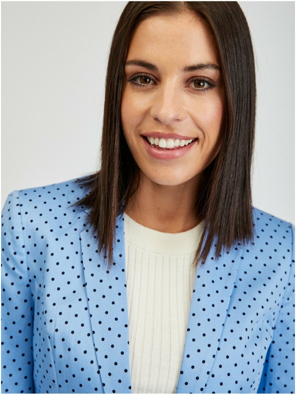 Orsay Modré dámske bodkované sako ORSAY