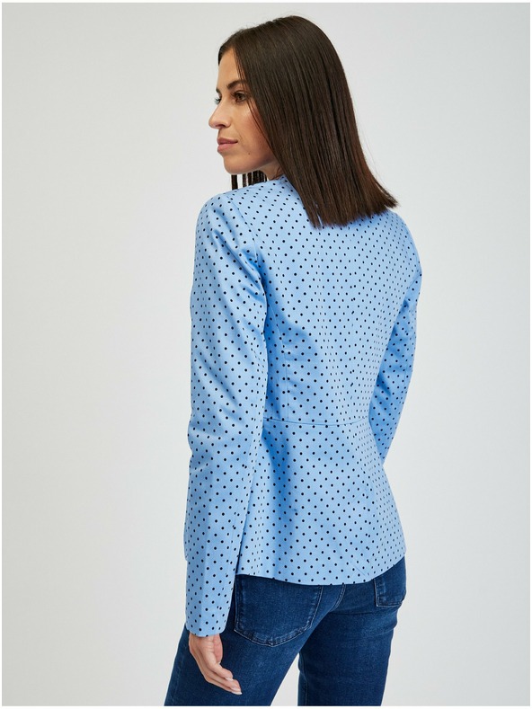 Orsay Modré dámske bodkované sako ORSAY