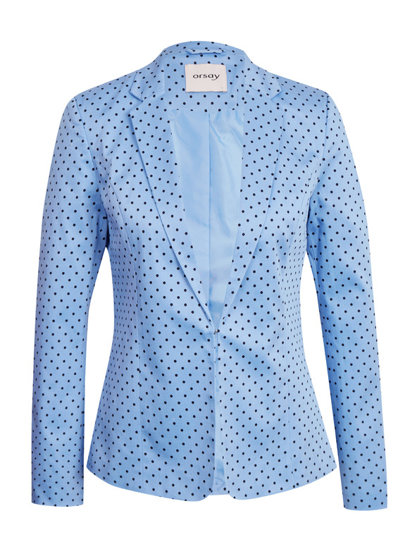 Orsay Modré dámske bodkované sako ORSAY