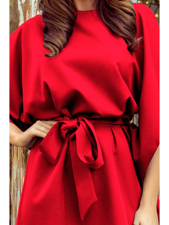 numoco SOFIA Motýlikové šaty - červené