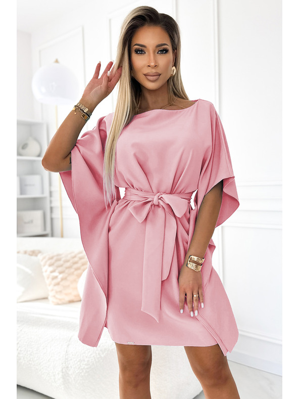 numoco SOFIA Motýlikové šaty - špinavá ružová