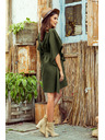 numoco SOFIA Motýľové šaty - KHAKI