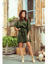 numoco SOFIA Motýľové šaty - KHAKI