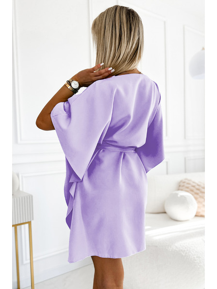 numoco SOFIA Motýlikové šaty - svetlý vres