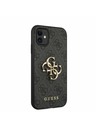 Guess Guess PU 4G Kovové logo zadného krytu pre iPhone 11 Sivá