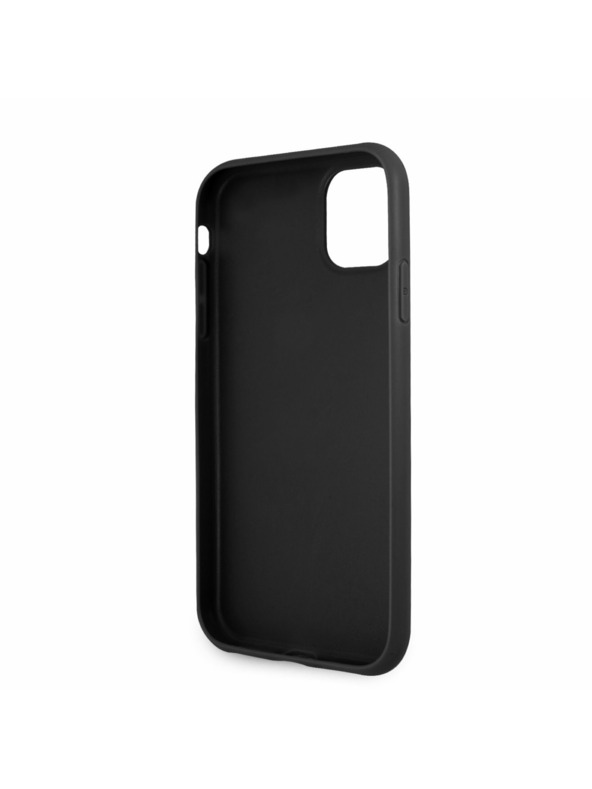 Guess Guess PU 4G Kovové logo zadného krytu pre iPhone 11 Sivá