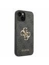 Guess PU 4G Metal Logo Zadní Kryt pro iPhone 14 Grey Obal na telefón