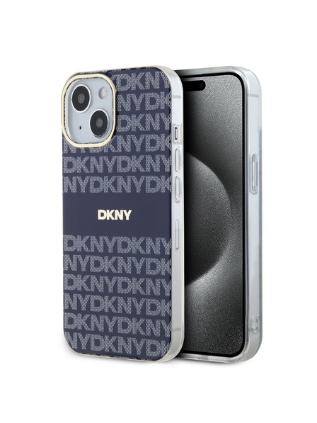 DKNY Zadný kryt PC/TPU Repeat Pattern Tonal Stripe Magsafe pre iPhone 15 Blue DKNY