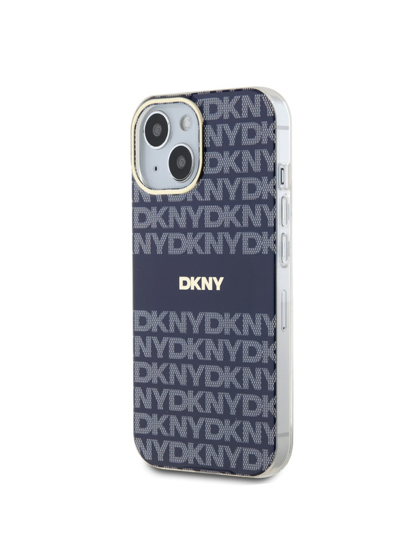 DKNY Zadný kryt PC/TPU Repeat Pattern Tonal Stripe Magsafe pre iPhone 15 Blue DKNY