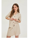 Moodo Košeľa s krátkymi rukávmi béžová Moodo