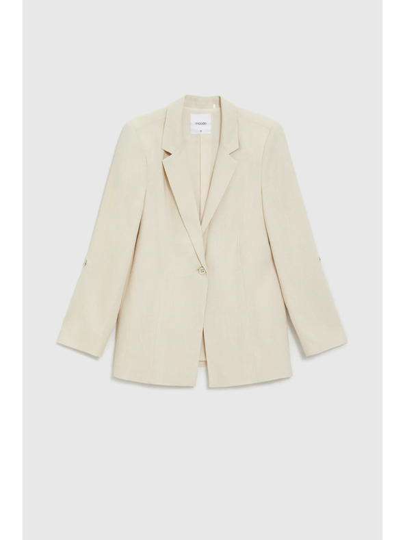 Moodo Sako so zmesou ľanu béžové Moodo