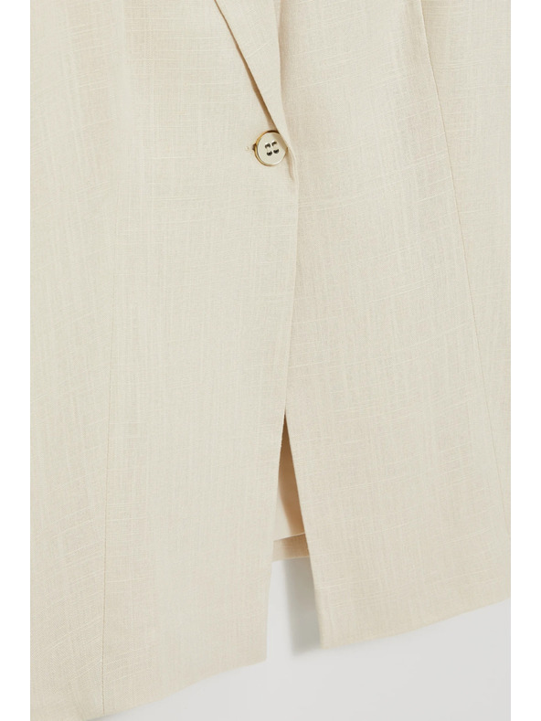 Moodo Sako so zmesou ľanu béžové Moodo