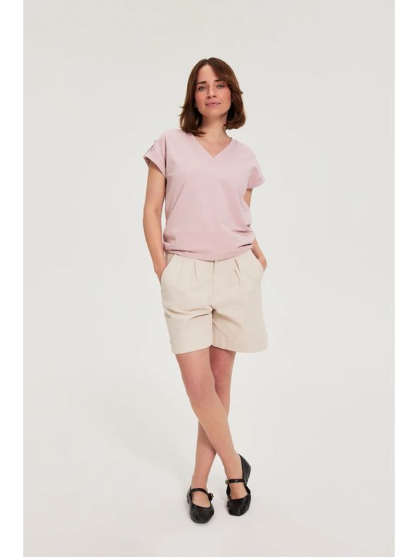 Moodo Hladké šortky béžové Moodo