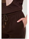 Moodo Bavlnené šortky hnedé Moodo